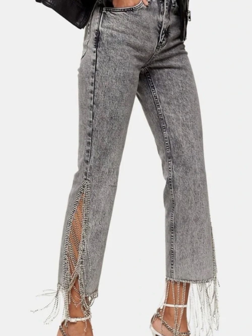 NWT Topshop Diamond Edge Straight Leg Jeans